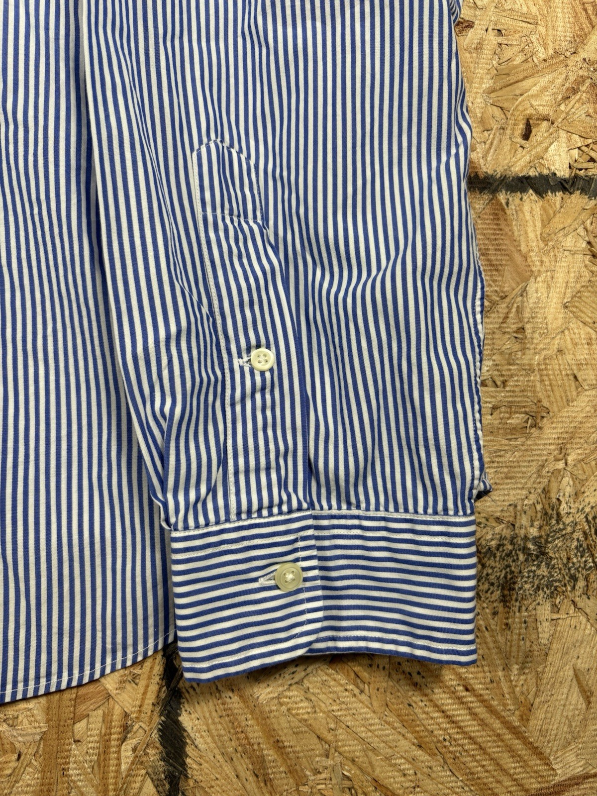 Camicia Ralph Lauren XXL vestibilità classica blu bianca righe manica lunga giallo pony