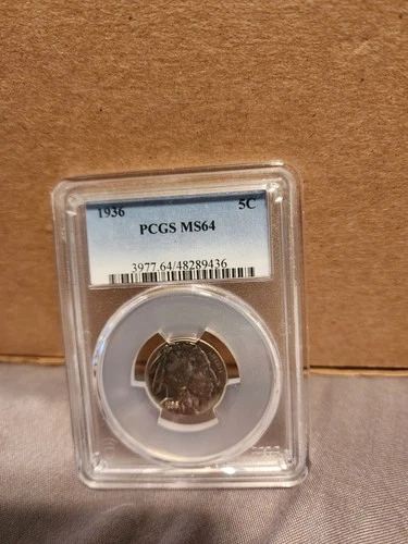 1936 5c Buffalo Nickel PCGS MS 64