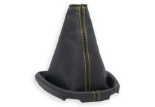 SCHALTMANSCHETTE FUR CITROEN C1 FL 2012-2014 SCHALTSACK ECHTELEDER NAHT GELB