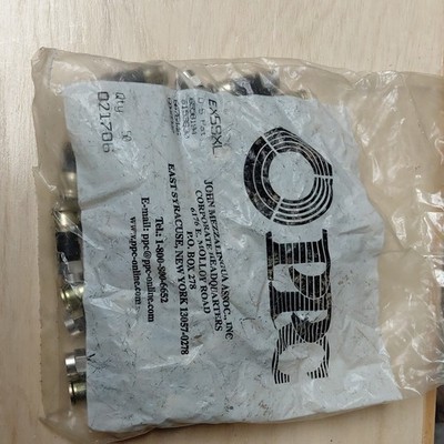 PPC EX59XL Compression Coaxial F Connectors Silver Black