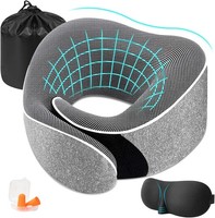Nackenkissen Flugzeug, Reisekissen Memory Foam, Ergonomisch Gestaltetes
