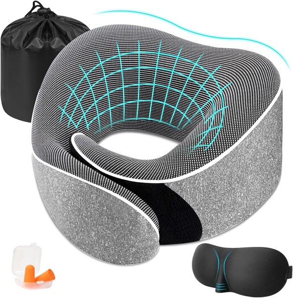 Nackenkissen Flugzeug, Reisekissen Memory Foam, Ergonomisch Gestaltetes-image