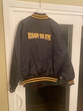Vintage KSAN 95 FM San Francisco Radio Station Satin Bomber Jacket XL