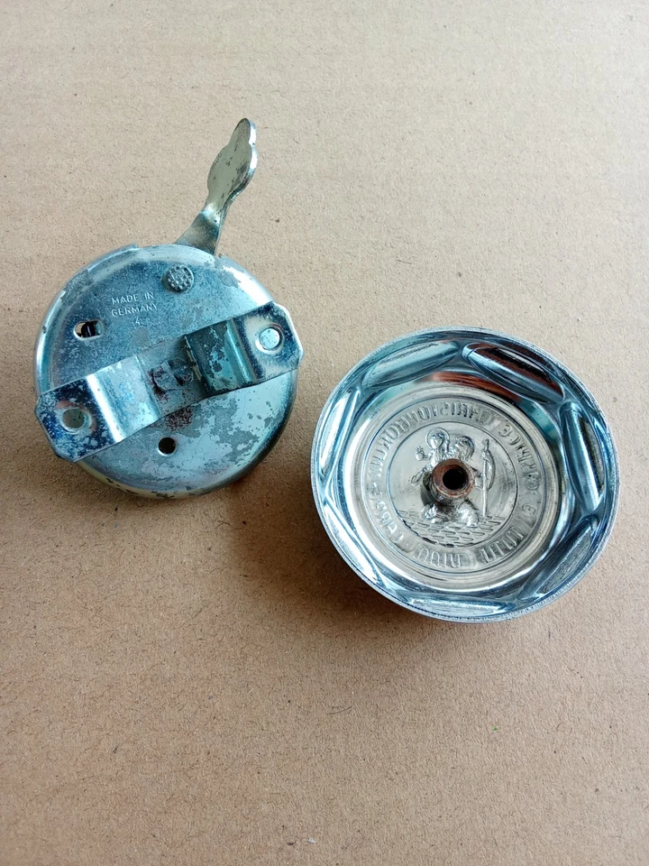 ASPICE CHRISTOPHORUM Et Tutus Viam Carpe NOS Vintage Bicycle Bell Germany  - Image 4 of 4