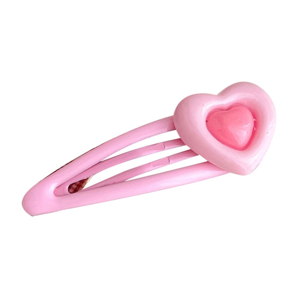 Slip Resistant Snap Hair Clip For Girls Heart Shaped Multifunctional Cute Cartoo