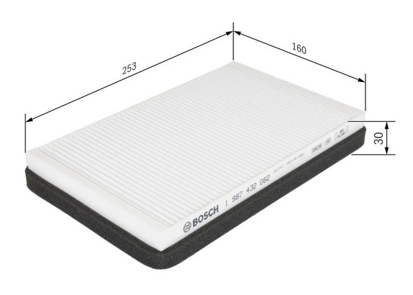 Filter, Innenraumluft Bosch 1 987 432 062 FüR OE 1313232 - 13132323 - 1343232-image