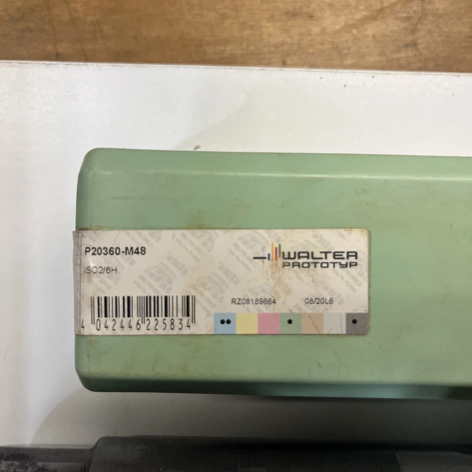 WALTER PROTOTIPO M48 X 5 6H HSS-E ESPIRAL PUNTO ENCHUFE GRIFO 4 FLAUTA RECTA 48 CNC Foto 4 de 4