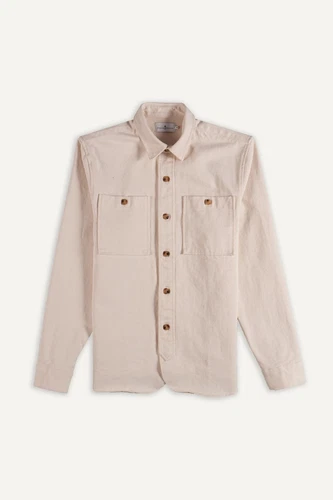 OFF WHITE Cuisse De Grenouille Twill Paris Over Shirt Shacket Off White Uomo Taglia Media