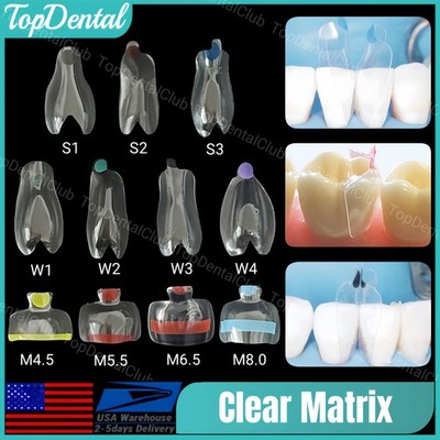 USA Clear Matrix Dental Anterior Posterior Transparent BT Matrices Fit BioClear