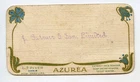 Antique Azurea Perfume Sample Calendar 1909 Card L.T.Piver Paris France
