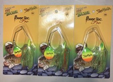 ( 3 ) Joe Bucher Slop Master 1/4 Oz ,3/8 Oz And 1/2 oz  Firetiger Spinner Baits