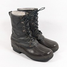 LaCrosse Duck Boots Mens 11 Steel Shank Leather  Rubber Removable Insulation