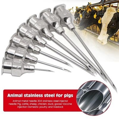 Multiple models of stainless steel animal needles suitable for farm animals 10Pc