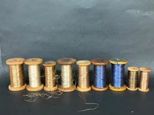 Vintage Silk Thread Lot on Industrial Wooden Spools