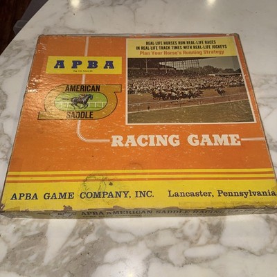 Vintage APBA American Saddle Horse Racing Board Game 1975 Complete RARE