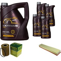 Mann Inspektionspaket 9L Mannol Extreme 5W-40 FüR Porsche Panamera 4.8 4S 3.6