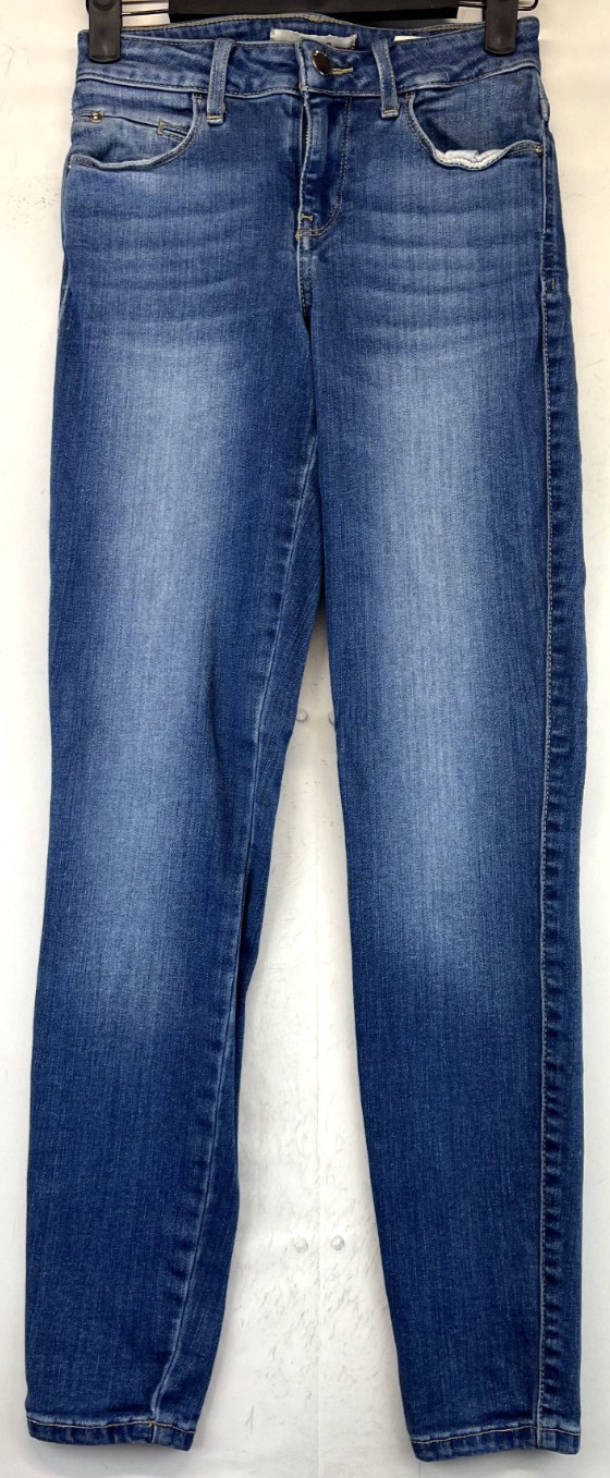 Guess Sexy Curve Jeans - Womens 25 Blue Low Rise Distressed Pre-Loved (5928)