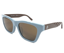 Tory Burch Sunglasses TY7181U 1887/73 Blue Brown Cat Eye Frames w/ Brown Lenses