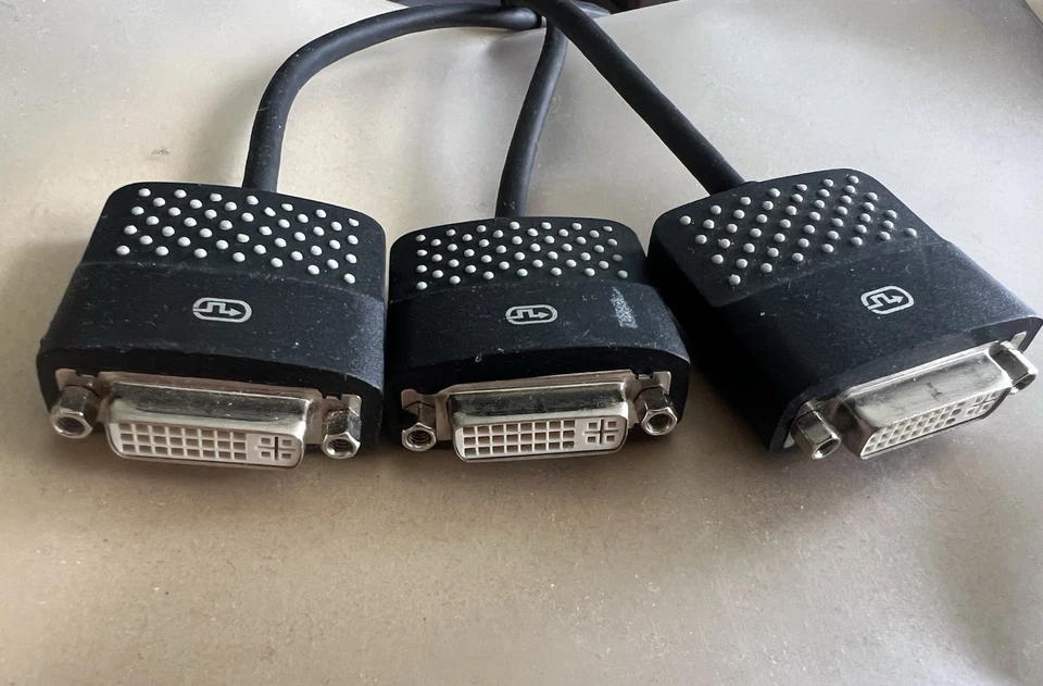 3 x Belkin Mini Display Port to DVI Adapter Apple Mac Book Pro Air Cables - Image 4 of 4