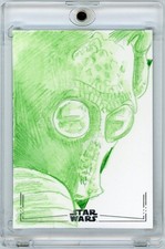 Marketplace image: 2026 Topps Chrome Star Wars Galaxy GREEDO Jason Sobol Sketch Card 1/1