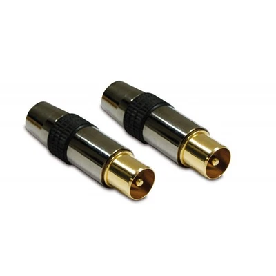 Fiche TV premium (lot de 2) dorée blindée 9,52 mm mâle - Photo 1/2