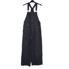 MNG Dungarees Grey Wide Leg Denim Overalls UK Women's Size UK M 12 W30 L27