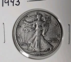 1943-P Walking Liberty Half Dollar, 90% Silver.