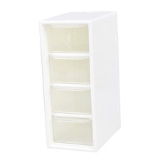 Desktop 4 Drawer Storage Organizer Small Stackable Clear Plastic Storage Contain