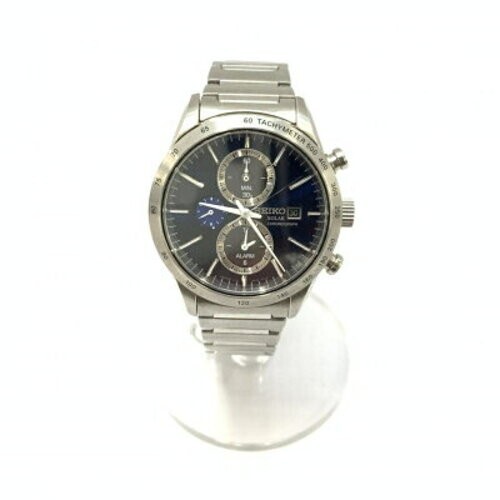 【不動】SEIKO ソーラークロノグラフ V172-0AP0 シルバー Seiko Solar Men's Black Watch - V172-0AP0 for sale online | eBay