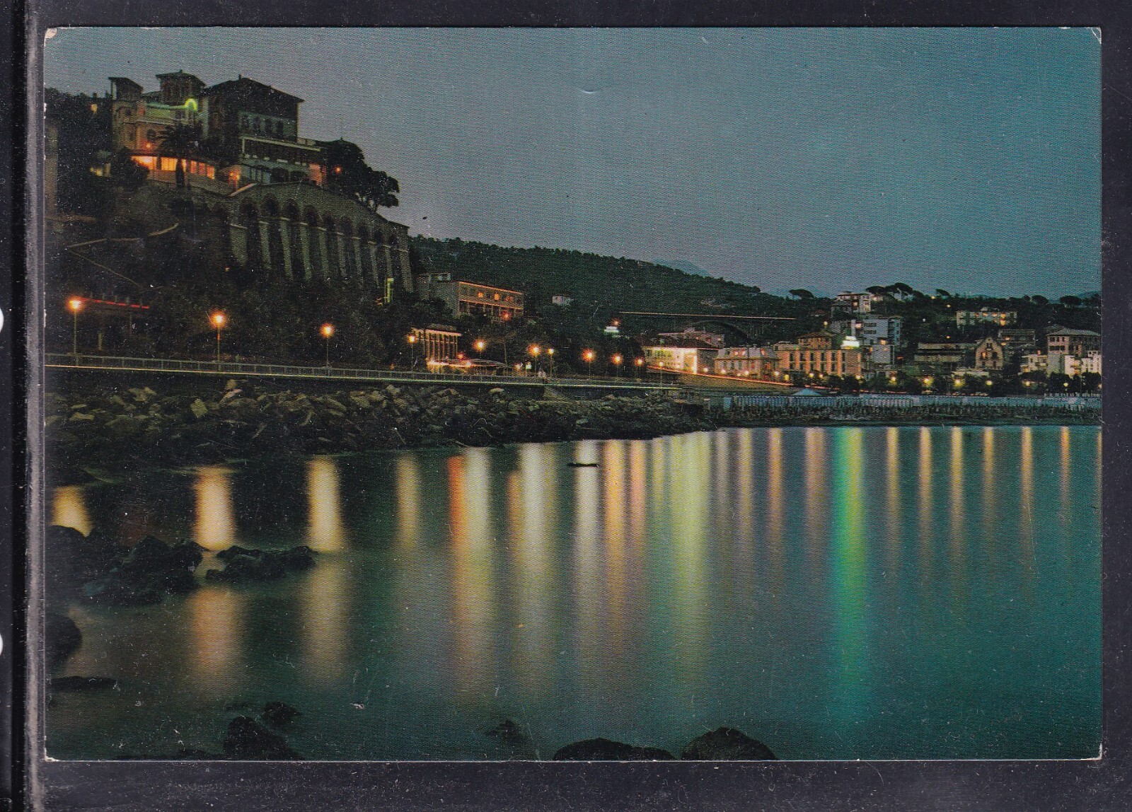 Cartolina Celle Ligure Panorama Notturno GB1123
