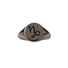 Genuine Sterling Silver Ring Zodiac Sign Capricorn Hallmarked Solid 925 Handmade