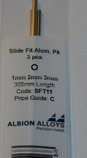 ALBION ALLOYS SFT11 SLIDE FIT  ALUM TUBE PACK 1mm, 2mm & 3mm x 305mm