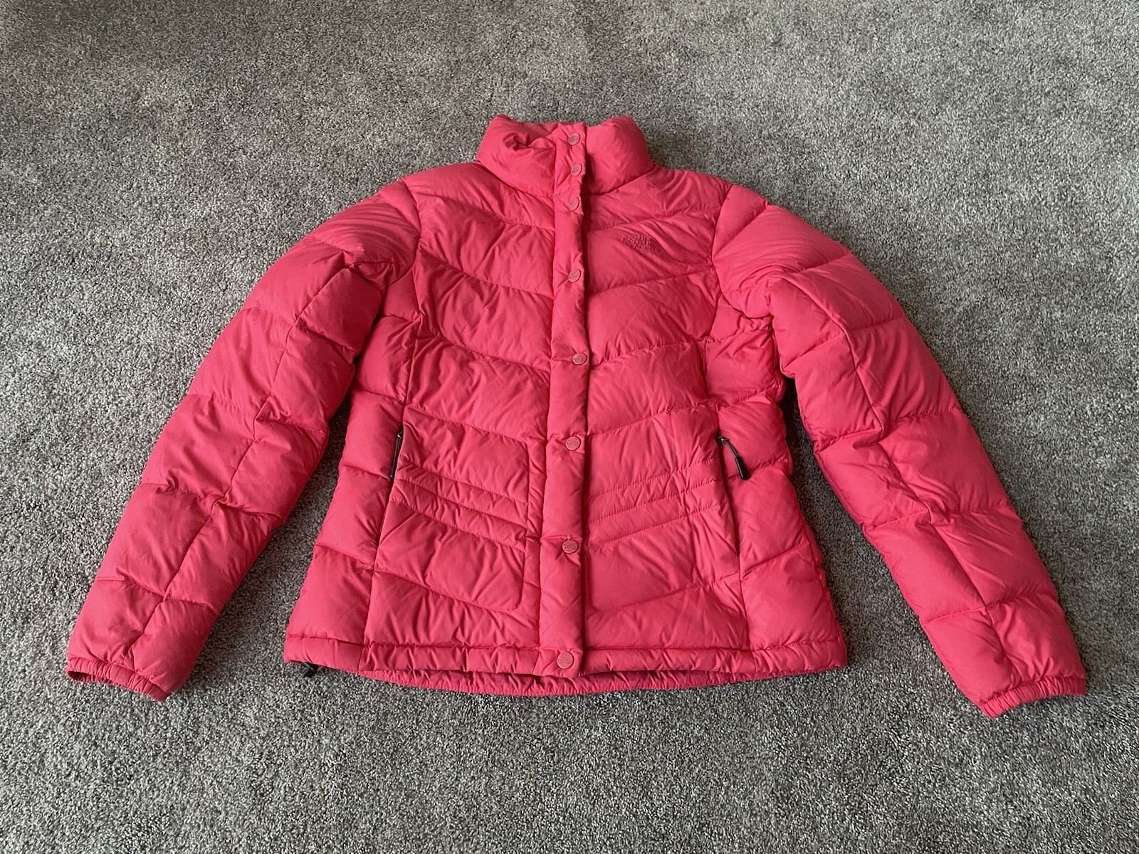 North Face Womens Medium Pink 700 Goose Down Puffer Jacket for Winter Ski Snow