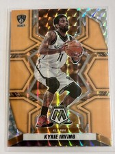 Kyrie Irving Mosaic Basketball 21-2022 Orange Fluorescent 07/25 Prizm #295 NETS