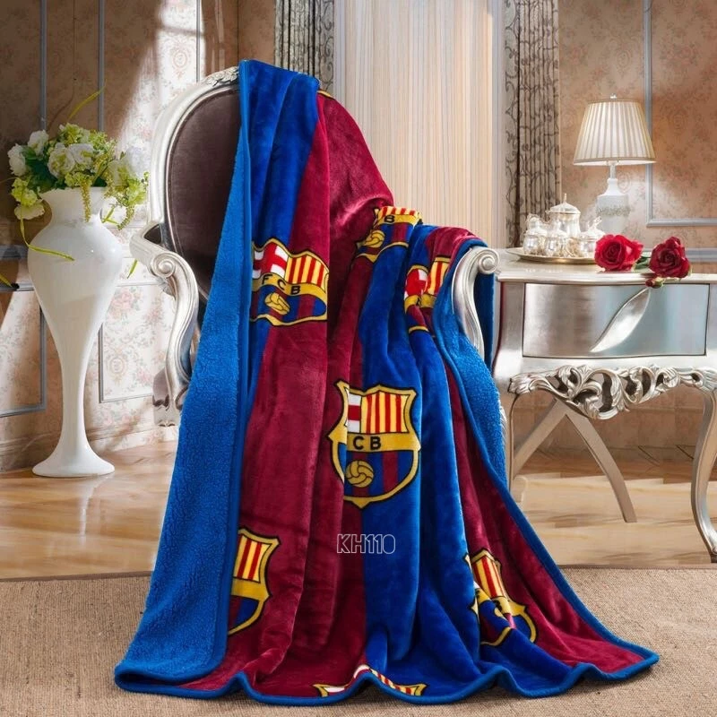 FC Barcelona Sherpa borrego Throw Blanket 50