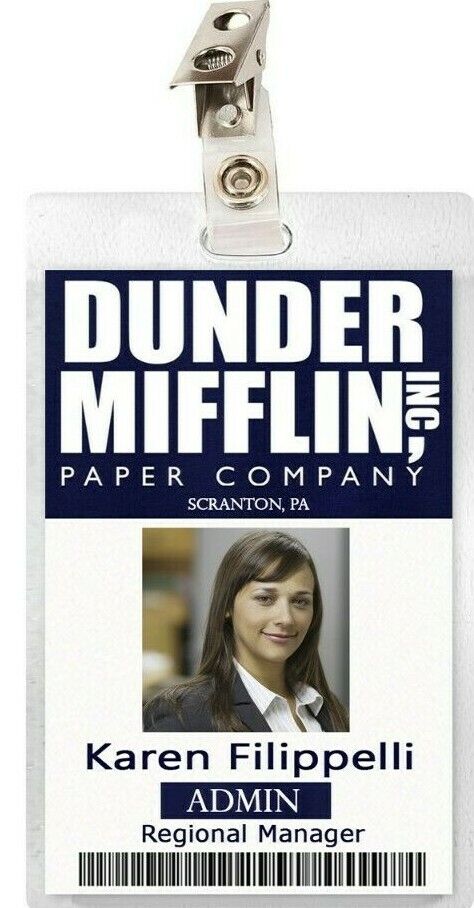 Dunder Mifflin 'The Office' Employee ID Name Badges [Couples