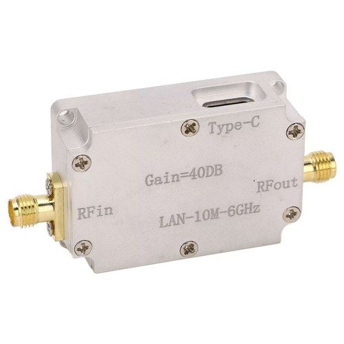 Amplifier 40DB Gain 10M To 6GHz Transmission LNA RF Preamplifier For FM GPS - Zdjęcie 7 z 13