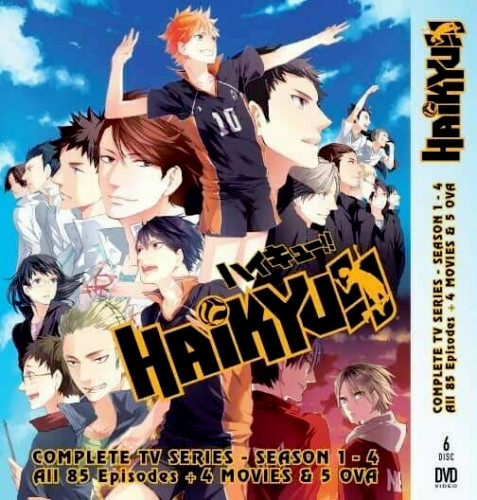Haikyuu!! [Haikyu!!] Season 1-4 + 4 Movie + OVA DVD Anime DVD [English Dub]
