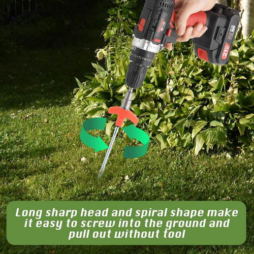 8" Screw in Tent Stakes 4PCS - Ground Anchors Screw In, Screw in Tent Stakes Hea - Picture 7 of 8