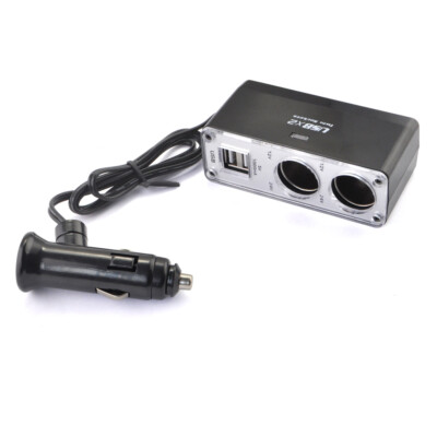 cigarette lighter socket gadgets 12V 2 Way Car Cigarette Lighter Power Socket Charger Adapter Dual With USB  Port