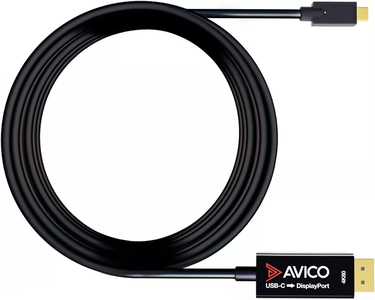 USB C to DisplayPort 1.2 Adapter 4K 60hz HDR 2K 144hz 1080P
