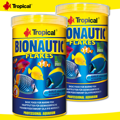 Tropical 2 x 1000 ml Bionautic Flakes | Hauptfutter für Seewasserfische