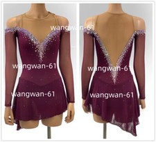 196 Women Aldult Girls Costume Performance Leotard Ice Figure Skating Dresses