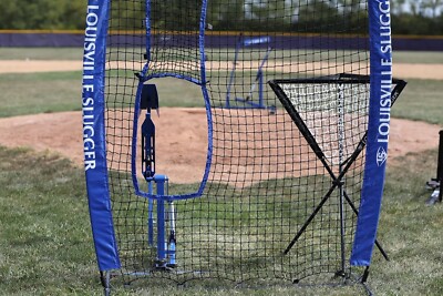Blue Flame Pitching Machine - Adjustable Speed for Baseball and