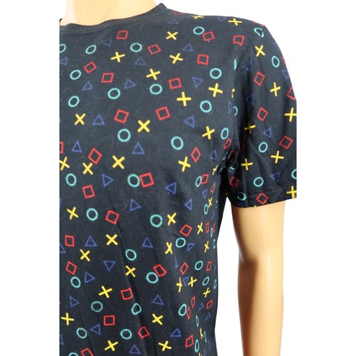 PlayStation T Shirt Size M All Over Print Gamer Gaming Black - Picture 3 of 4