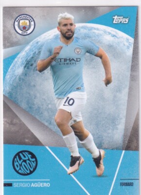 Topps 2024 Manchester City Team Set 44 Sergio Aguero Blue Moon