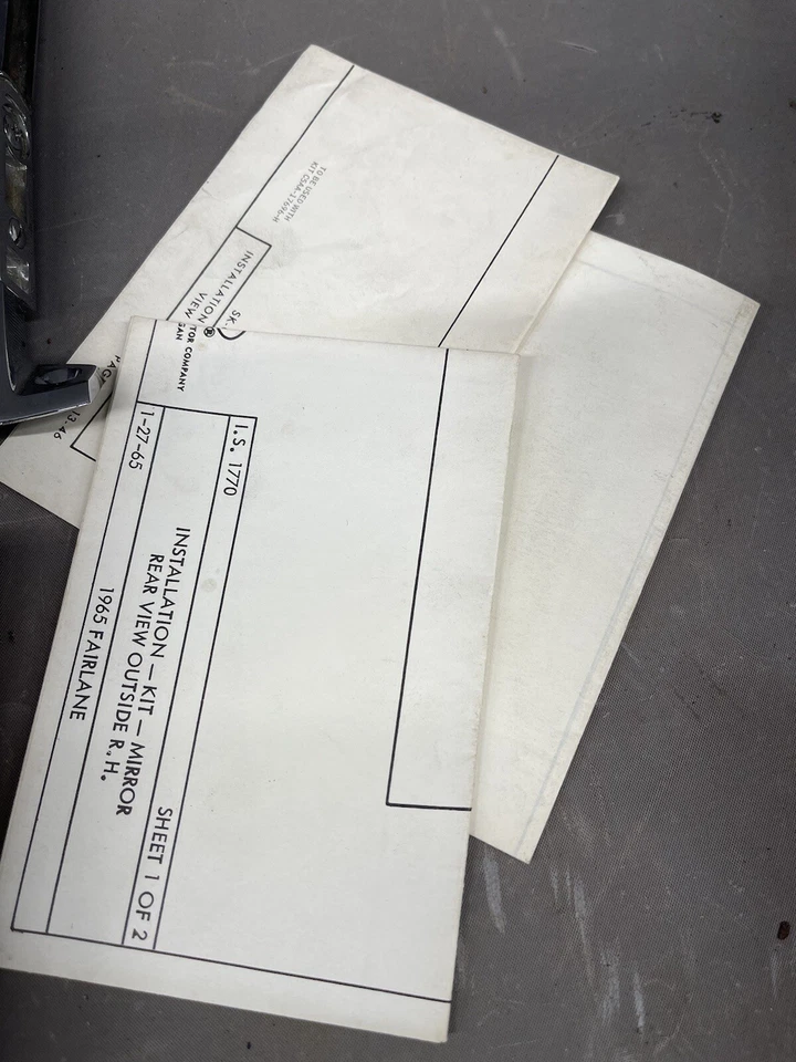 Espejo retrovisor Ranchero LTD Marauder 1965-1966 Ford Fairlane Galaxie nuevo de lote original Foto 2 de 4