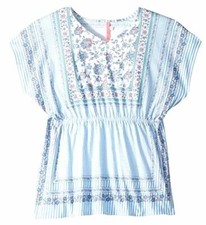  105 Seafolly Girls Blue Pop Palace Pullover Kaftan Swimsuit Cover-Up Sz AUS OS