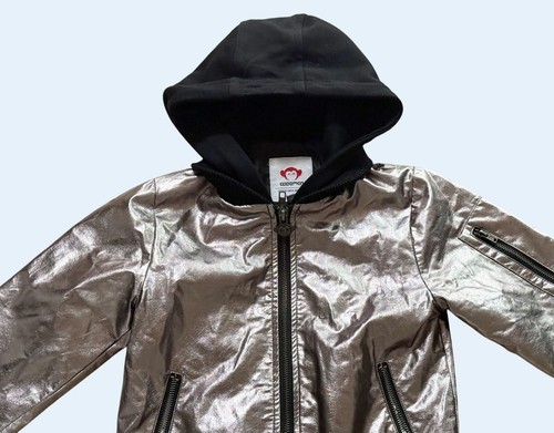 APPAMAN Lower East Side Kids Youth Metallic Hoodie Jacket Sz 7 - Picture 3 of 6