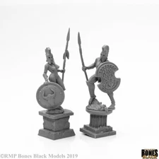 Reaper Bones Black 44126 AMAZON AND SPARTAN LIVING STATUES (Bronze)